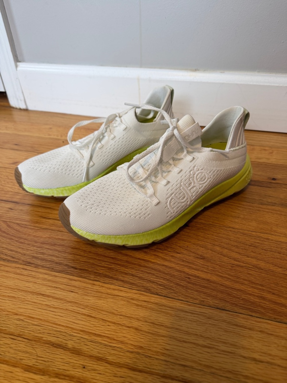 Ryka Women's White and Lime Athletic Sneakers